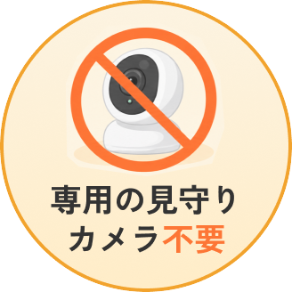 専用の見守りカメラ不要